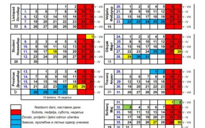 Kalendar rada za školsku godinu 2026./2027.